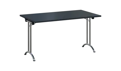 SLC 140 chrom skládací jednací stůl 1394x800, deska 25 mm, podnož chrom, deska antracit